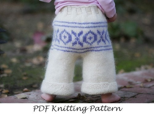PDF Knitting Pattern - Butt Knits Ski Pants Longies