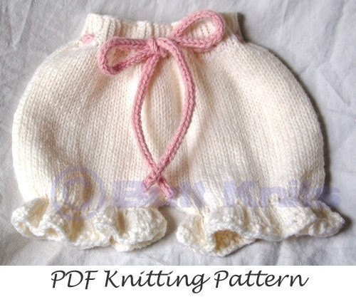 PDF Butt Knits Bloomers/Pantaloons Knitting Pattern