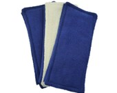 3 Washable Swifter Style pads - fits the Swiffer Sweeper -  Double Sided - Blue