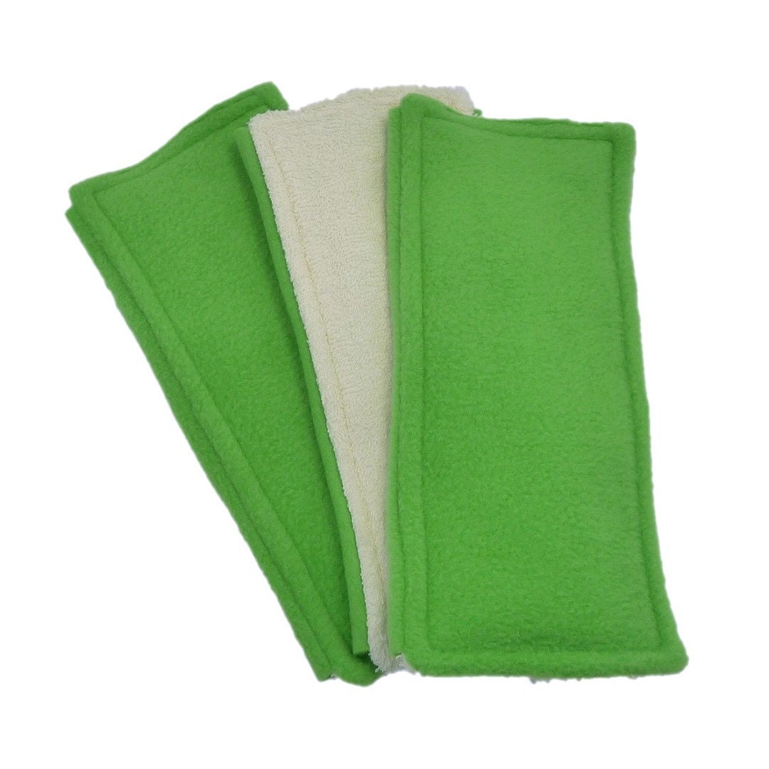 3 Swiffer Pads - Washable Swifters - Double Sided - Green