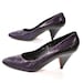 Purple & Patent .Gator textured heels .leather pumps .turbo tapered heels and pointy toes .womens 8