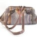 Kilim with Kindness: Southwestern Simplicity .taupe leather and woven wool doctor style bag .Bohemian Handbag with ethnic details