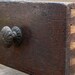 Salvaged old drawer for storage