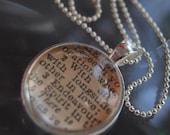 Vintage Bible Verse Pendant Necklace  Ephesians 4:2