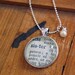 Vintage Dictionary Word Necklace Pendant Sister