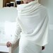 Milk woolen asymmetric long cozy LeMuse Sweater