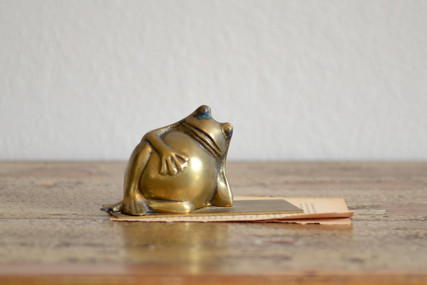 Vintage Brass Frog