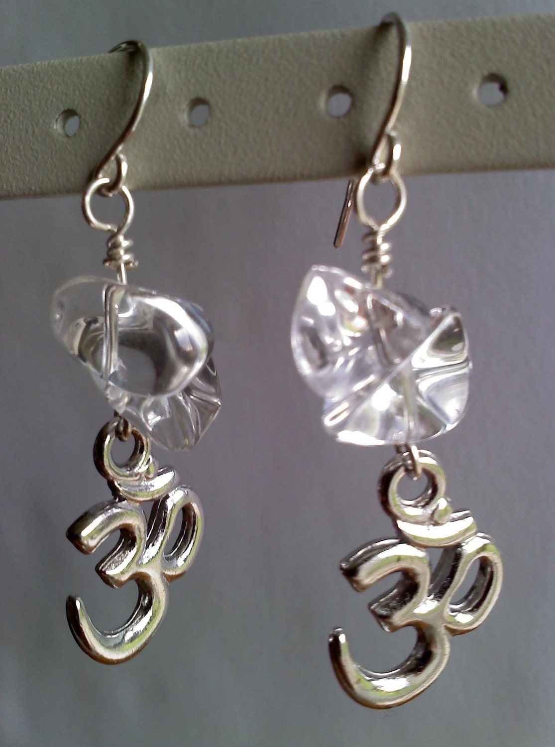 Special Order For Tikkasmoon - Crystal OM Earrings