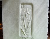 Handmade Card - Embossed Iris with Recycled Envelope - Medium