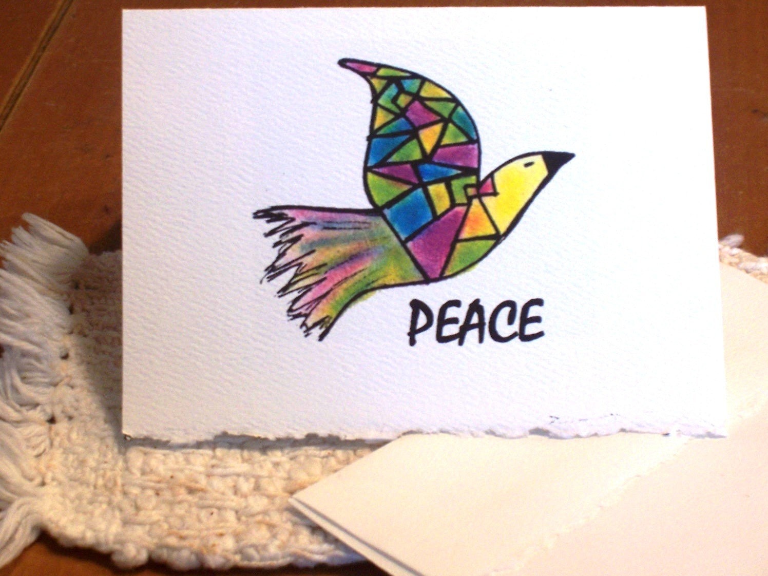 Peace Dove One 5 x 7 Greeting Card Suitable For Framing