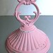 Vintage Pink Candelabra, Candle Holder, Crystals, Shabby and Chic, Cottage Chic, Paris Apartment