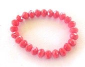 Czech Fiery Red Rondels, 6mm, 25 pieces per package