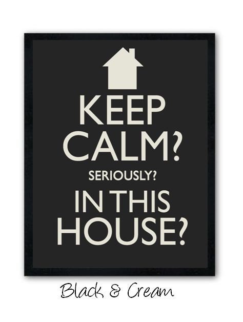 Keep Calm and Carry On / Funny Spin Off Quote / DIGITAL Typography Poster