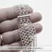 Red Carpet - Sterling silver mesh bracelet with faceted sterling silver beads