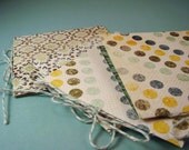 Retro Linen GIFT TAGS - set of 4 square notebooks