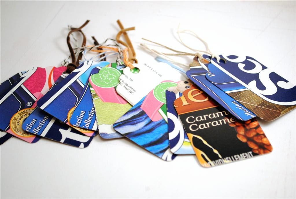 Assorted RECYCLED GIFT TAGS - set of 12