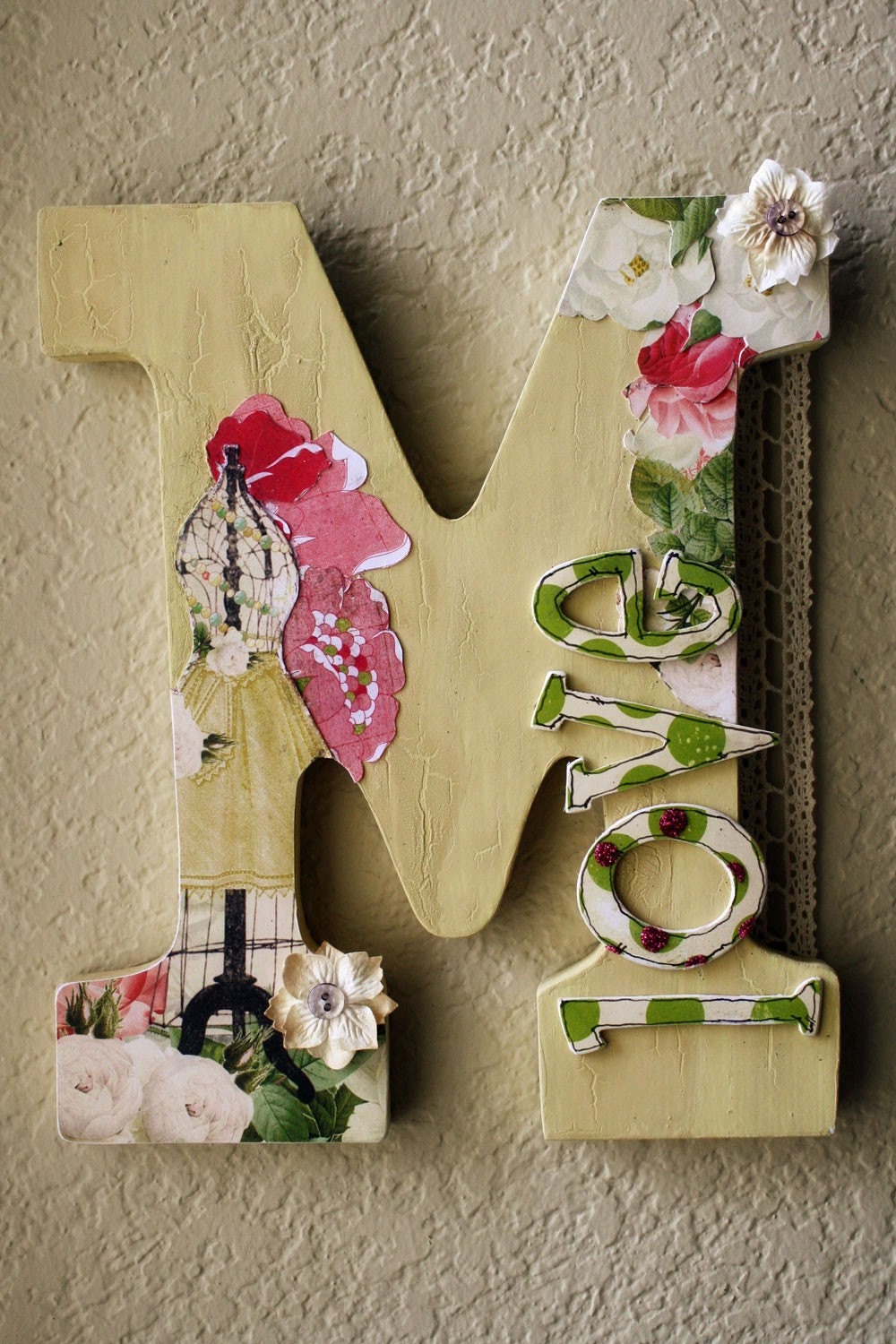 Wedding Monogram Large Wall or Table Letters