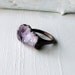 Copper Ring Amethyst Purple Pale Lilac Lavender Violet Raw Gem February Birthstone Artisan Handmade