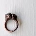 Turquoise Beryl Copper Ring Spring Yellow Green Chartreuse Gem Stone Artisan Handmade