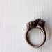 Turquoise Beryl Copper Ring Spring Yellow Green Chartreuse Gem Stone Artisan Handmade