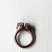 Copper Aquamarine Ring March Birthstone Pale Green Blue Artisan Handmade