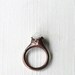 Ring Druzy Copper Geode Pearl Gem Stone Frost Sugared White Crystal Handmade Raw Artisan