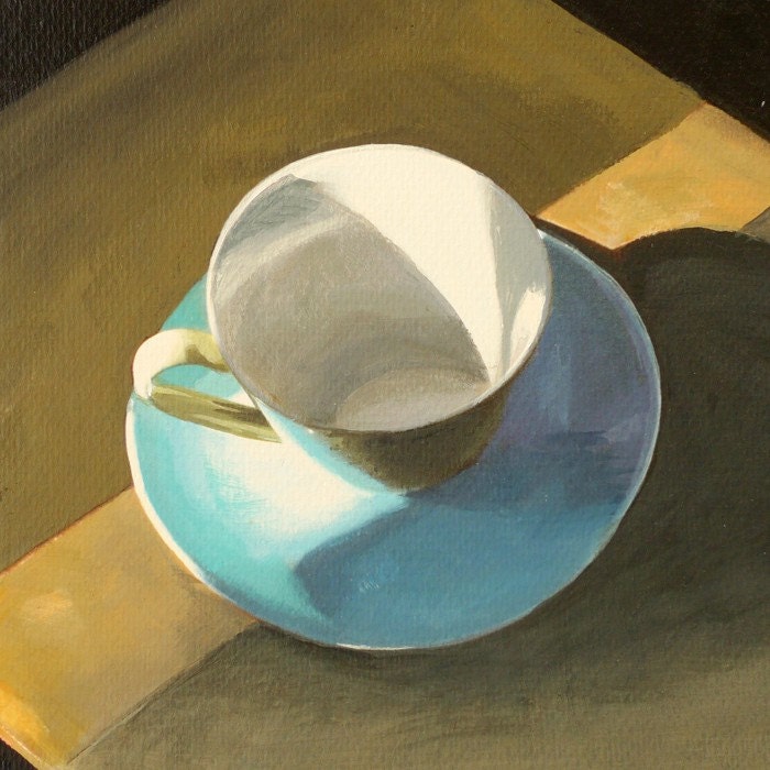 art print, morning cup