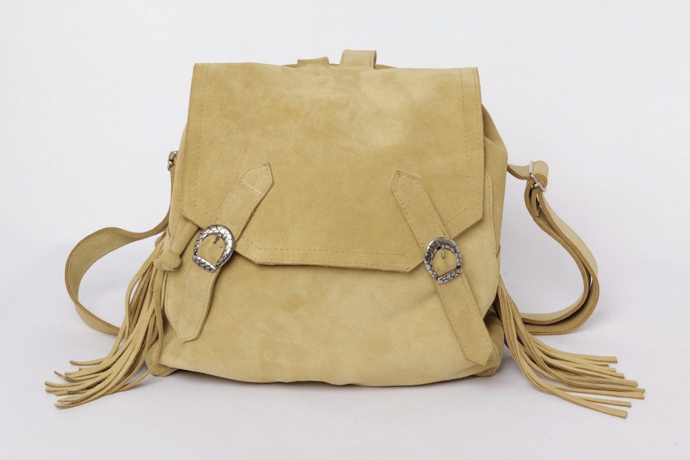 Apache suede backpack in yellow