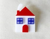 Acrylic House Brooch