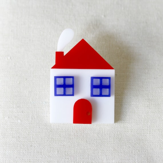 Acrylic House Brooch