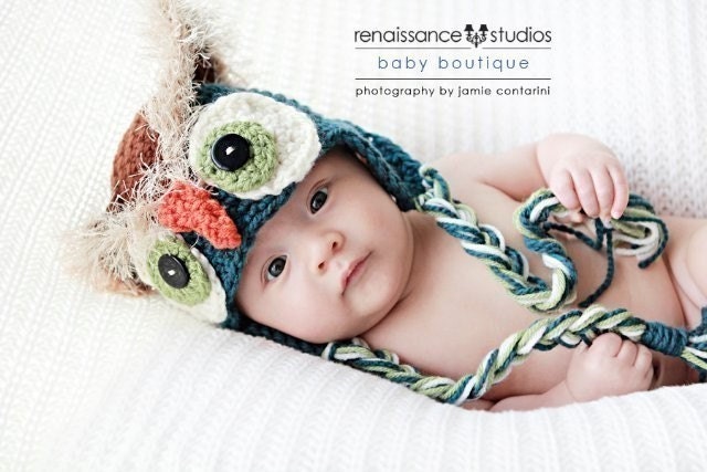 INSTANT DOWNLOAD Crochet Pattern Mystic Owl Hat (5 Sizes Newborn to Adult ) Permission to sell all finished items
