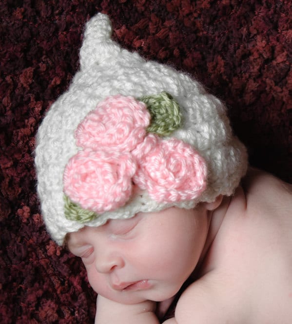 INSTANT DOWNLOAD Crochet Pattern Kiss Me Pixie Hat (Includes 3 Sizes: Newborn to 12 Months)   Permission to sell all finished items