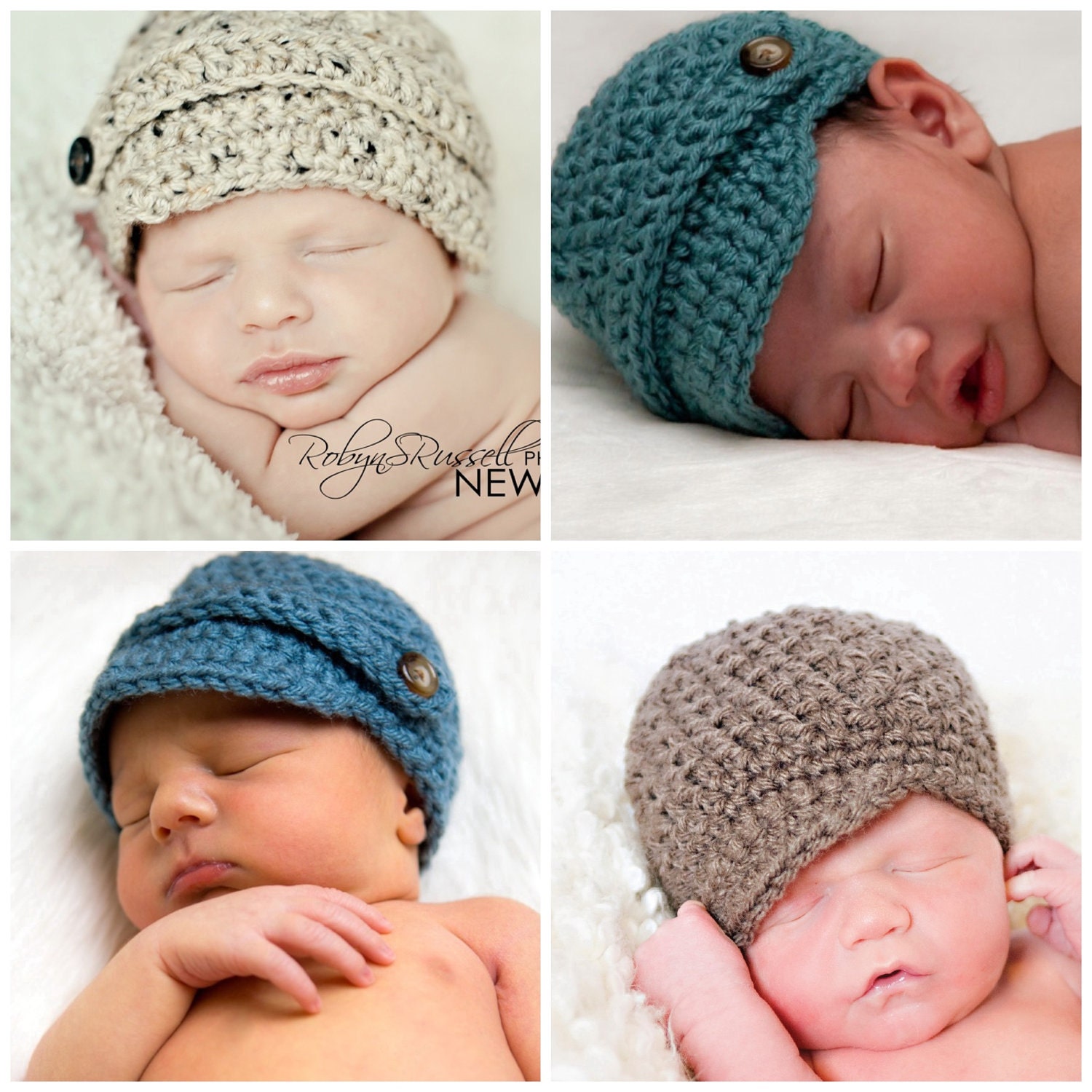 INSTANT DOWNLOAD Crochet Pattern Swirly Newsboy Cap - Sizes Newborn to 10 Years Welcome to sell finished items