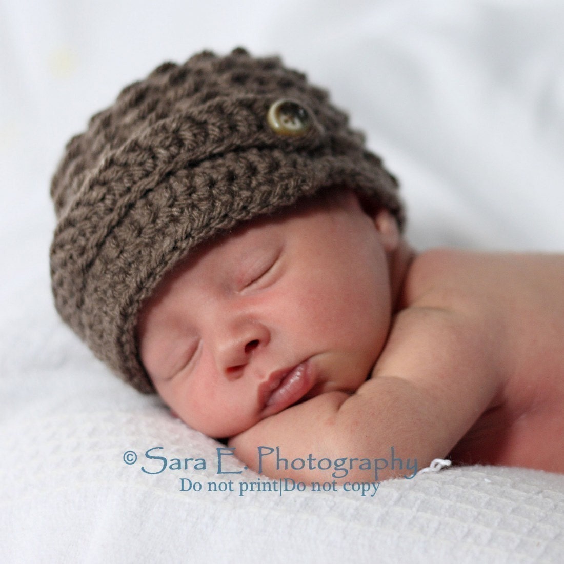 INSTANT DOWNLOAD Crochet Pattern Tiny Textures Newsboy Cap Sizes Newborn to 3 years Welcome to sell finished items