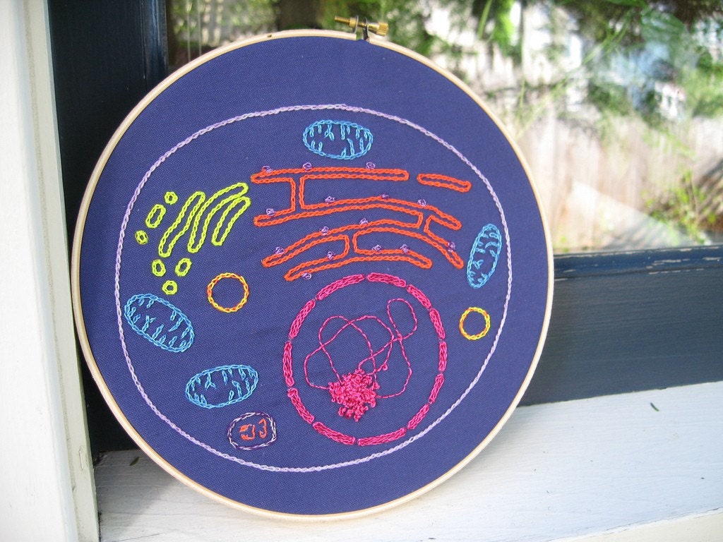 DIY Kit Colorful Cell Biology Embroidery