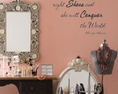 Vinyl Wall Decal Quote - Marilyn Monroe Shoes - Vinyl Lettering Words