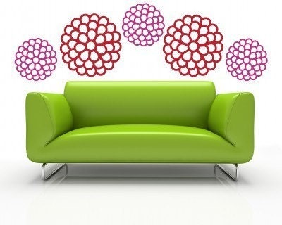 Large Flower Blossoms - Vinyl Wall Art Decal - Urban Expressions