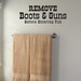 Remove Boots and Gun Before Entering Tub - Vinyl Wall Decal Lettering Quote Art Graphic Bathroom