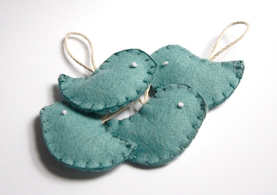 Blue Bird Ornaments / Organic Lavender Sachets / Easter Ornaments / Wedding Favors Il_570xn
