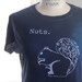 Funny Squirrel Nuts ladies tee shirt in navy blue or custom colors