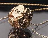 24k Gold cypress Pine-Ball necklace