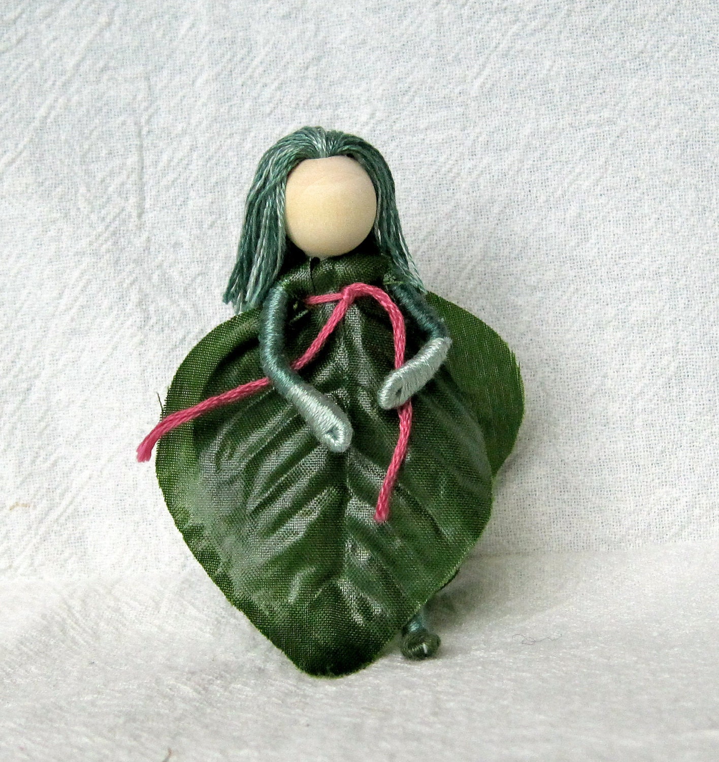 Mother Nature, Mother Earth Doll, Fairy Doll, Hot Pink  Art Doll, worry doll, bendy doll