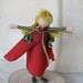 Waldorf Flower Fairy Doll - Green Gerber Daisy Art Doll, Worry Doll, Faery, elemental