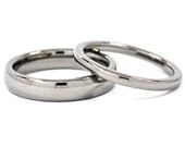 Matching Titanium His and Hers Ring Set