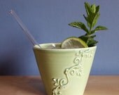 cocktail cup with scrolls, in Spring Garden
