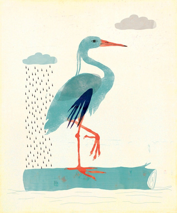 Blue Heron Limited Edition Large Giclee Print