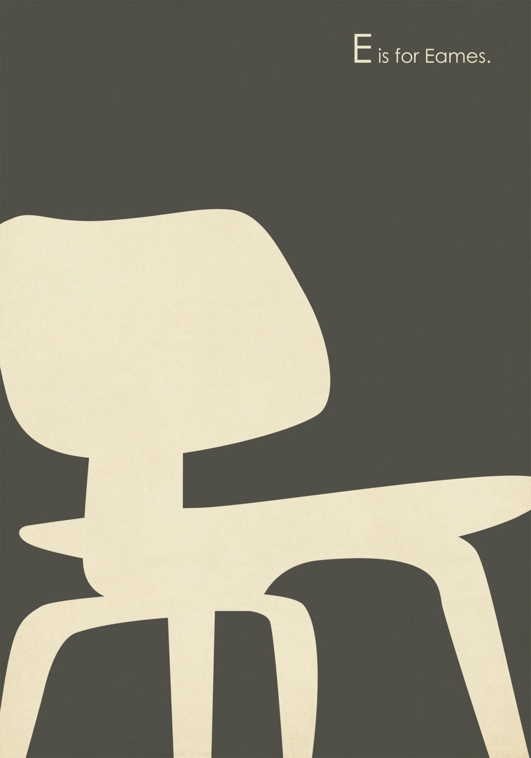 ABC's of MCM E is for Eames Large 19" x 13" Giclee Print