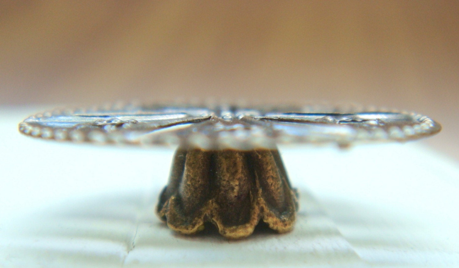 1/12 Scale Miniature - Antique Brass Cake Stand