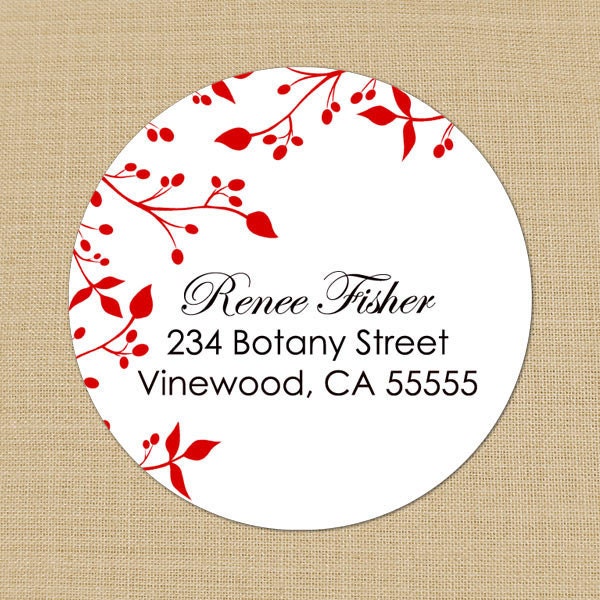 Renee (Twisted Vines) Custom Address Labels or Stickers