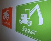 Big Construction Machines- SIZE LARGE- Vinyl Wall Decals